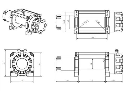 Carbon Winches | Scout Pro - 20000lb Extreme Duty Truck Winch