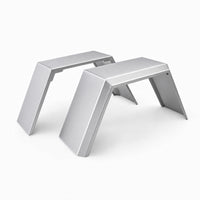 Flared Aluminium Mud Guards - XL 75MM Face (Pair) – 3.0mm Aluminium with 4.0mm Reinforced Gussets (Mill Finish) | TL Engineering