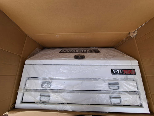 BKAT1210 Steel BKAT ContractorOne Eleven Truck Toolbox White (1210mm Wide) - Clearance over supply - TL Spares