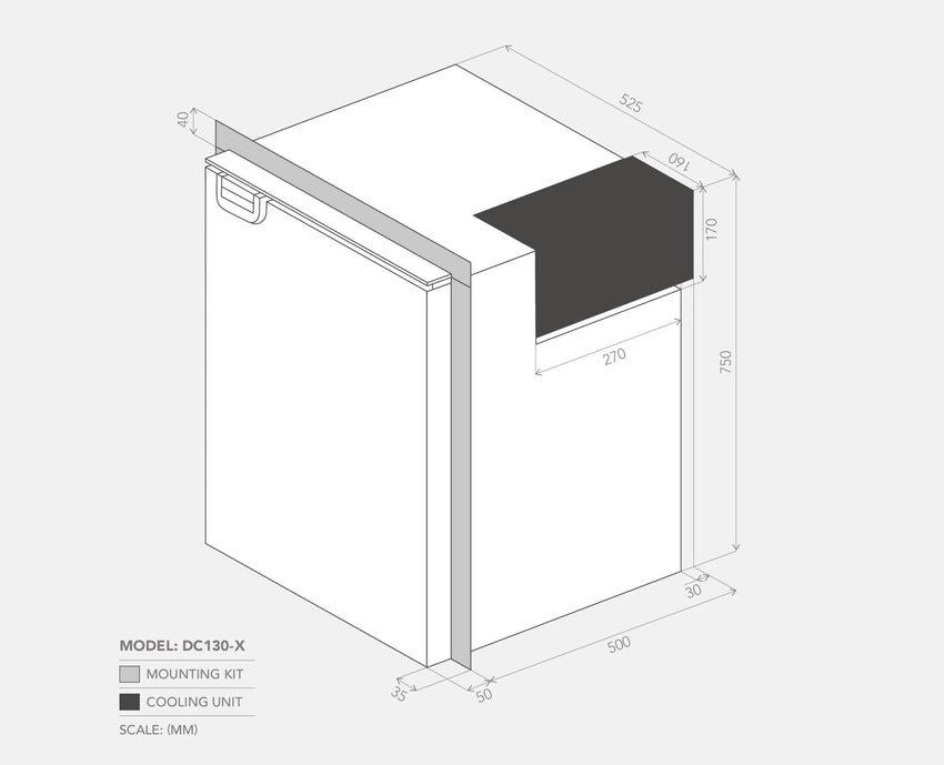 BUSHMAN 130L Heavy Duty Fridge DC130 - X - TL Spares