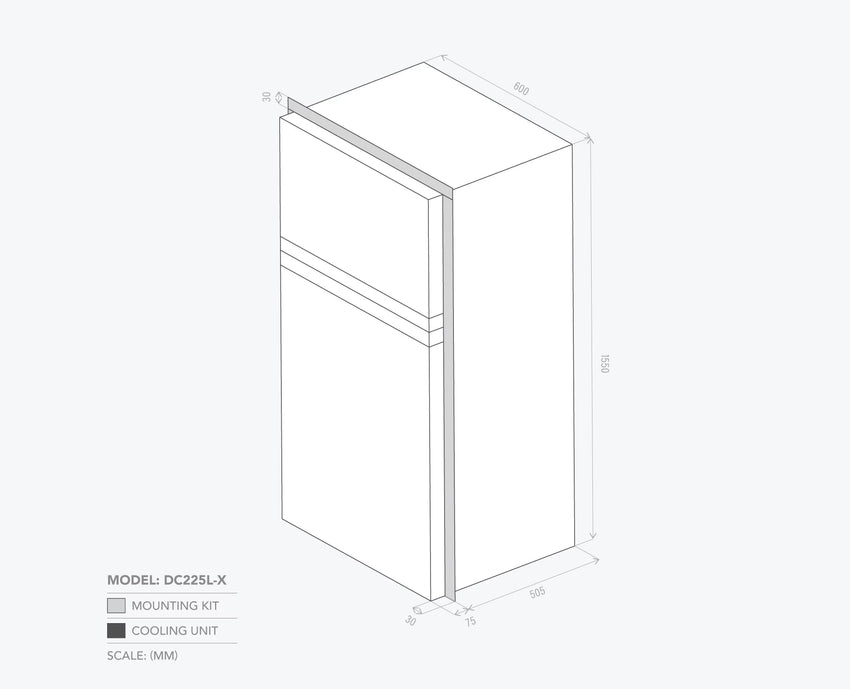 BUSHMAN 225L Heavy Duty Fridge DC225L - X - TL Spares