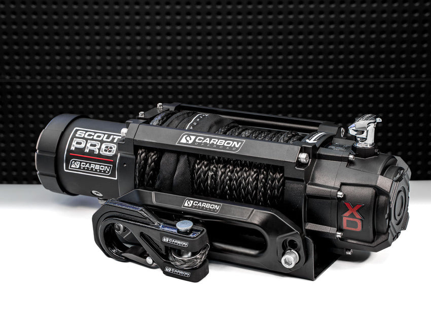 Carbon Offroad | Scout Pro - 10000lb Extreme Duty Winch v3 with Black Hook - TL Spares