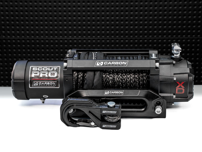 Carbon Offroad | Scout Pro - 10000lb Extreme Duty Winch v3 with Black Hook - TL Spares