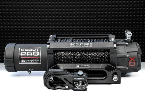 Carbon Offroad | Scout Pro - 12000lb Extreme Duty Winch v3 with Silver Hook