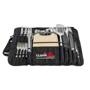 Clearview Cutlery Set - 24 Piece Set - All-in-One Camping Utensil Kit