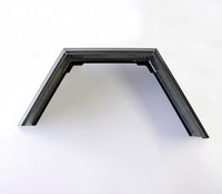 Flared Aluminium Mud Guards - XL 75MM Face (Pair) – 3.0mm Aluminium with 4.0mm Reinforced Gussets (BLACK Finish) | TL Engineering - TL Spares