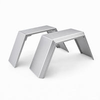 Flared Aluminium Mud Guards - XL 75MM Face (Pair) – 3.0mm Aluminium with 4.0mm Reinforced Gussets (Mill Finish) | TL Engineering - TL Spares
