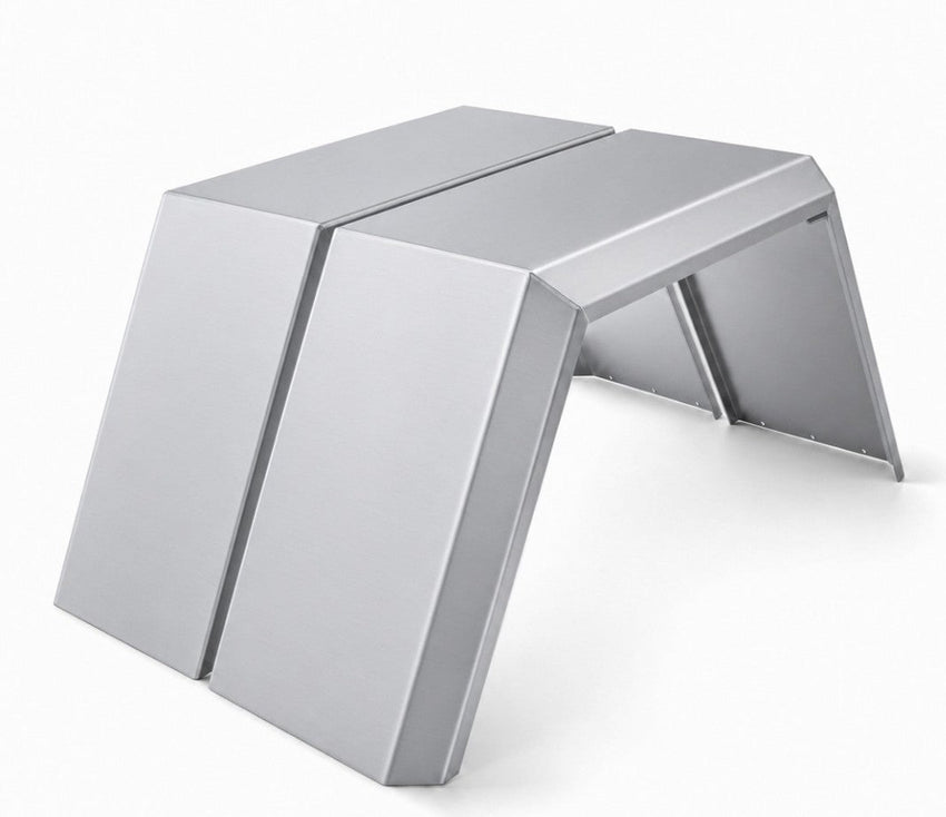 Flared Aluminium Mud Guards - XL 75MM Face (Pair) – 3.0mm Aluminium with 4.0mm Reinforced Gussets (Mill Finish) | TL Engineering - TL Spares