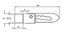 Heavy Duty Anti Luce Ute Tray/Trailer Drop Down Lock Weld On Fastener With T/Gate Toggle Rubber and Plate - TL Spares