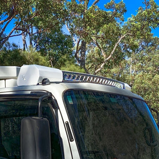 Isuzu NPS, NPR, NQR, NNR - Aluminium Roof Light Bar Mount Includes Curved 50.8" STEDI ST2K Super Drive 20 LED Light Bar - TL Spares