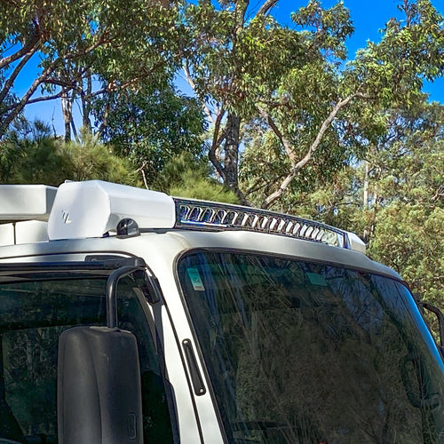 Isuzu NPS, NPR, NQR, NNR - Aluminium Roof Light Bar Mount Includes Curved 50.8" STEDI ST2K Super Drive 20 LED Light Bar - TL Spares