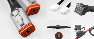 STEDI Dual Connector DT - 4 Plug & Play SMART Harness™ High Beam Driving Light Wiring - TL Spares