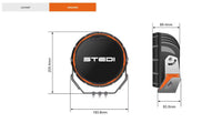 STEDI | TYPE - X SPORT PLUS 7 Inch LED Driving Lights Black - Pair - TL Spares