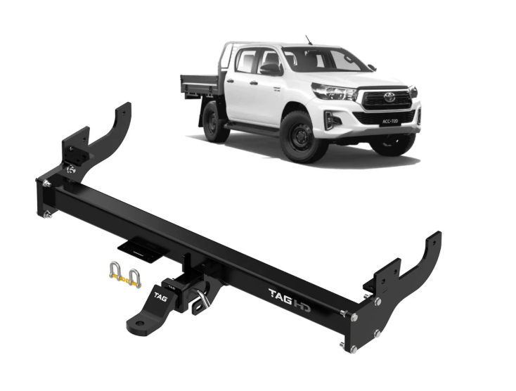 T7T701 TAG Heavy Duty Towbar for Toyota Hilux With No Rear Bumper Step (04/2015 - on) - TL Spares