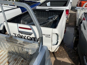2017 Toyota Hilux SR Hilux Extra Cab White Well Body - Used - Flat White Colour - with Bumper and Lights - TL Spares