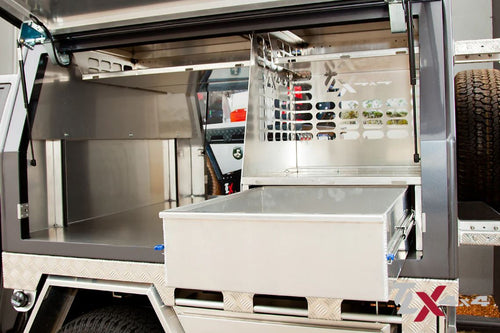 4x4 Canopy Drawer and Table Combos - Pull Out Storage Units