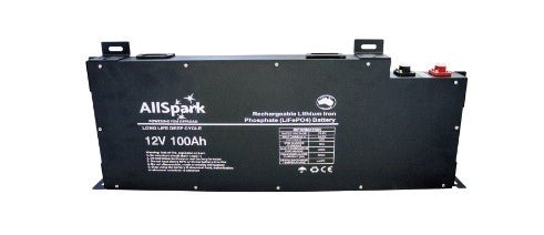Allspark Ultra Slimline 100ah Lithium Battery. 200/500A. - Ultra SLIMLINE Aluminium Case - LiFePO4 - TL Spares