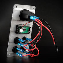 Load image into Gallery viewer, CARBON SWITCH PANEL WITH USB AND DIGITAL VOLT METER - TL Spares

