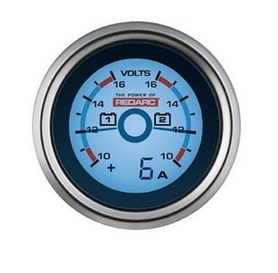 DUAL VOLTAGE 52MM GAUGE WITH OPTIONAL CURRENT DISPLAY - TL Spares