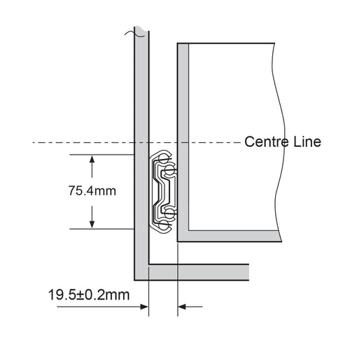 Heavy Duty Ball Bearing Drawer Non-Locking Slides 225Kg - 450mm Length - Pair - TL Spares