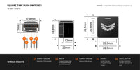 SQUARE TYPE PUSH SWITCH - SPOTLIGHT - TL Spares