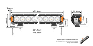 ST3301 PRO 18.6 INCH 12 LED LIGHT BAR - TL Spares