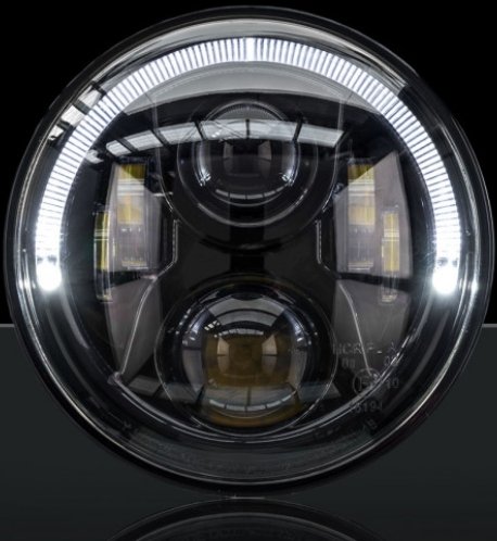 STEDI 7 INCH CARBON BLACK LED HEADLIGHT ADR APPROVED