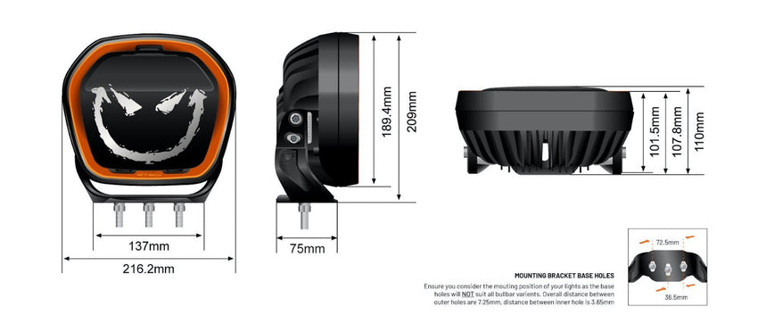 STEDI TYPE X™ EVO LED DRIVING LIGHTS (SINGLE) - TL Spares