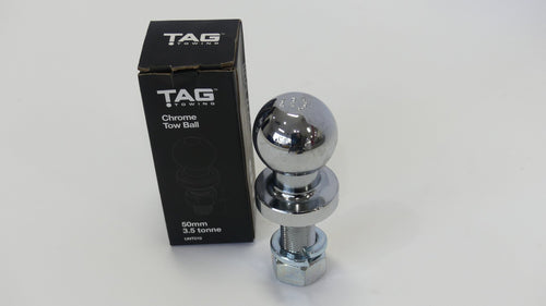 TAG Chrome Tow Ball - 50mm, 3.5 tonne - TL Spares