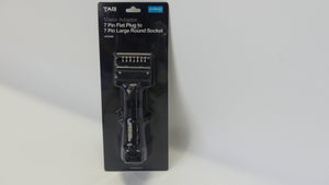 TAG Pulse Trailer Adapter - 7 Pin Flat Plug to 7 Pin Large Round Socket - TL Spares