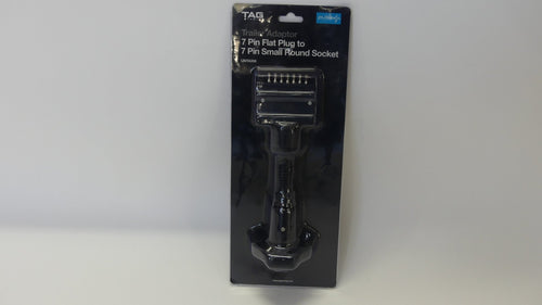TAG Pulse Trailer Adapter - 7 Pin Flat Plug to 7 Pin Small Round Socket - TL Spares