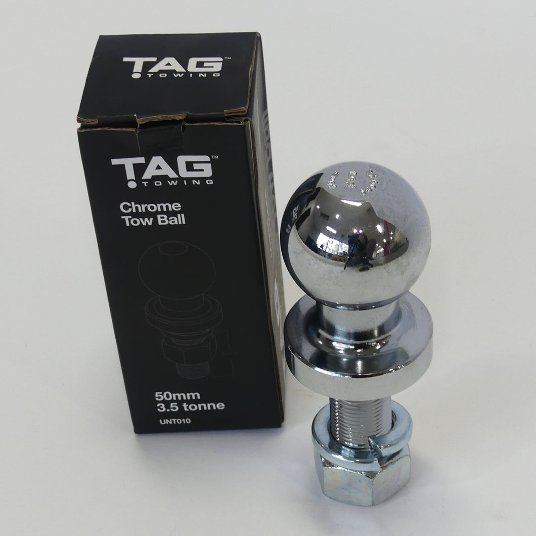 TAG Zinc Plated Tow Ball - 50mm, 3.5 tonne - TL Spares