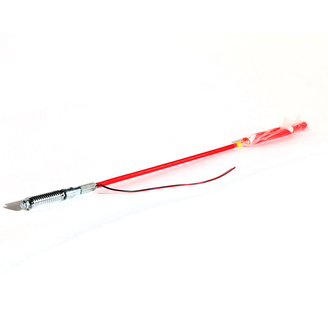 WHIP AERIAL With Flag and LED Light - 1.8m - STANDARD MINESPEC VEHICLE SAFETY C/W ORANGE FLAG & REFLECTIVE TAPE - TL Spares
